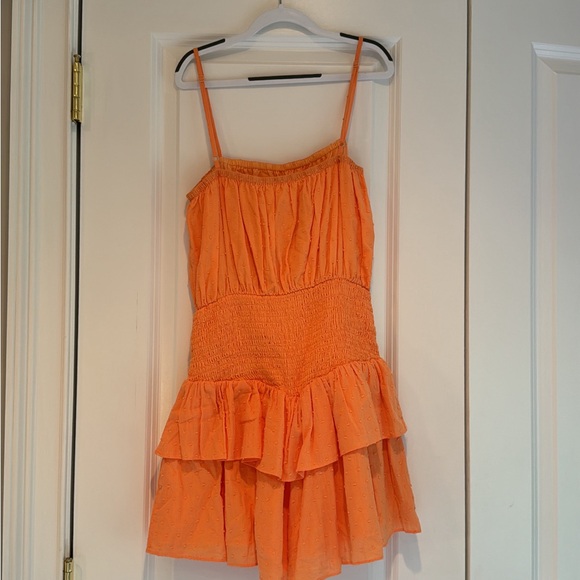 Orange Ruffled Romper - Picture 2 of 3